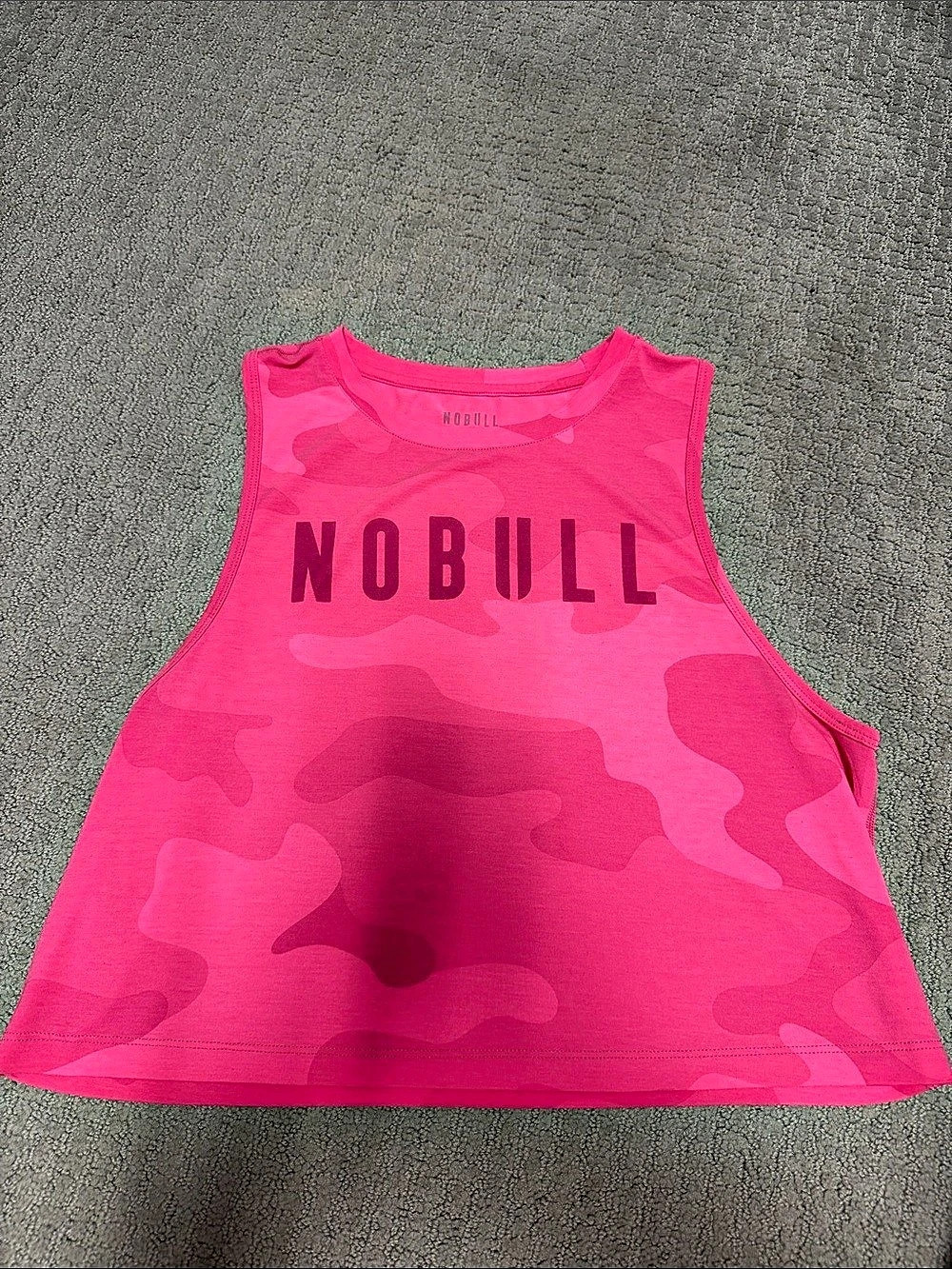 Nobull Camo Tank Top in Pink Size Medium Like New